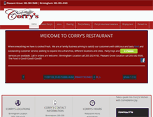 Tablet Screenshot of corrysrestaurant.com